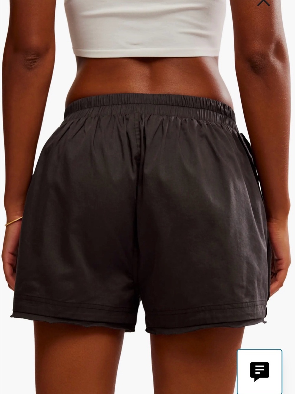 Free People Intimately Day to Day Boxer Shorts Washed Black - Picture 2 of 9